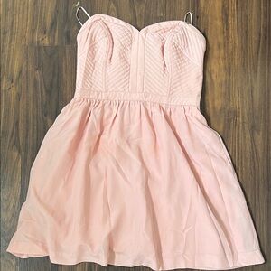 Guess Light Pink Strapless Mini Dress